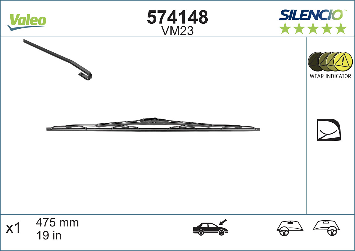 VALEO SILENCIO PERFORMANCE Ablaktörlő lapát 574148_VALEO